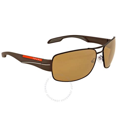 Prada Active Polycarbonate Brown Sunglasses PS 53NS 